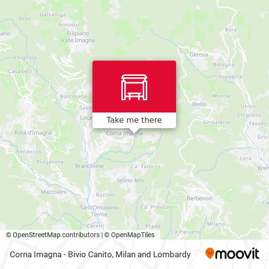 Corna Imagna - Bivio Canito map