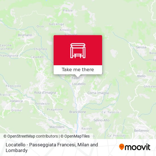 Locatello - Passeggiata Francesi map