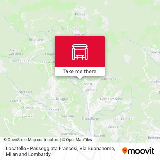 Locatello - Passeggiata Francesi, Via Buonanome map