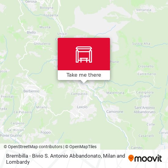 Brembilla - Bivio S. Antonio Abbandonato map