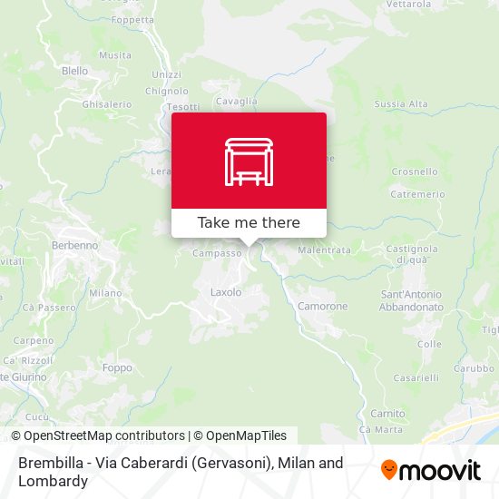 Brembilla - Via Caberardi (Gervasoni) map