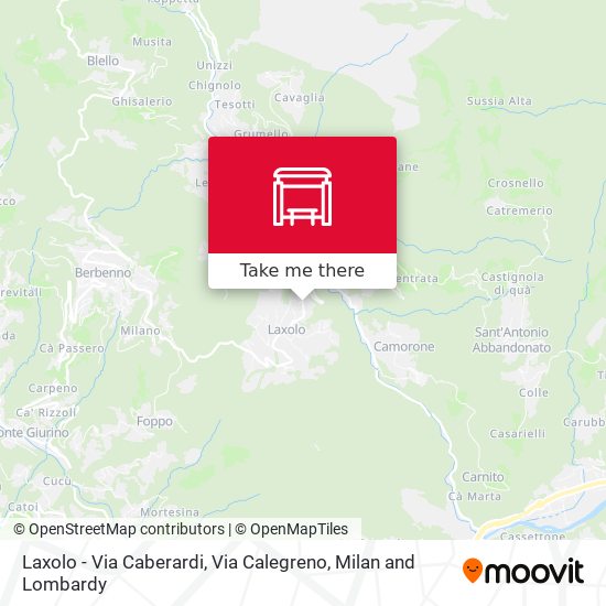 Laxolo - Via Caberardi, Via Calegreno map