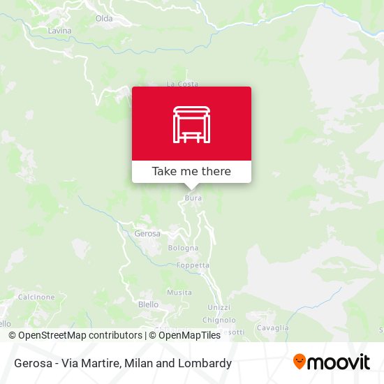 Gerosa - Via Martire map