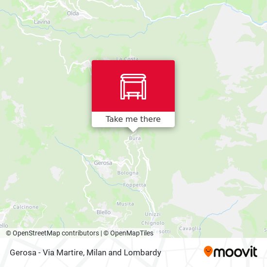 Gerosa - Via Martire map