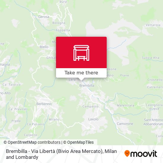 Brembilla - Via Libertà (Bivio Area Mercato) map