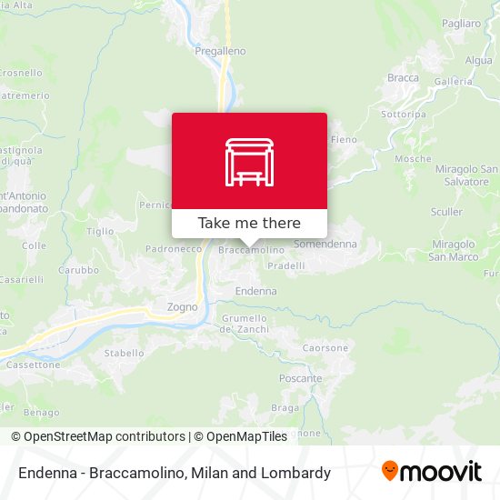 Endenna - Braccamolino map