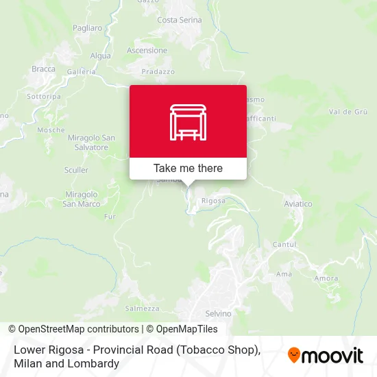 Lower Rigosa - Provincial Road (Tobacco Shop) map