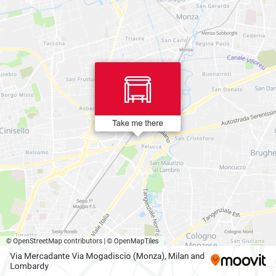 Via Mercadante Via Mogadiscio (Monza) map