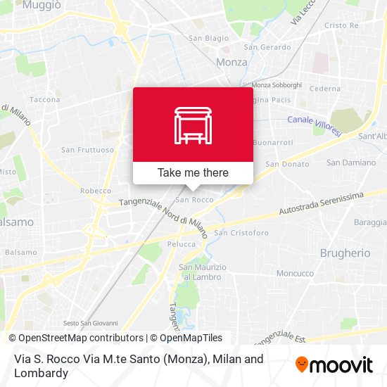 Via S. Rocco Via M.te Santo (Monza) map