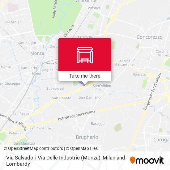 Via Salvadori Via Delle Industrie (Monza) map