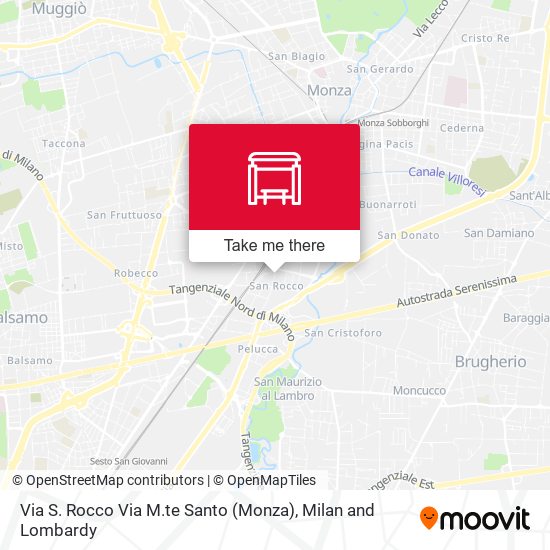 Via S. Rocco Via M.te Santo (Monza) map