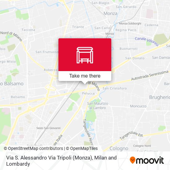 Via S. Alessandro Via Tripoli (Monza) map