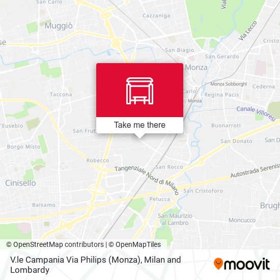V.le Campania Via Philips (Monza) map
