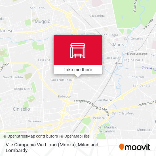 V.le Campania Via Lipari (Monza) map
