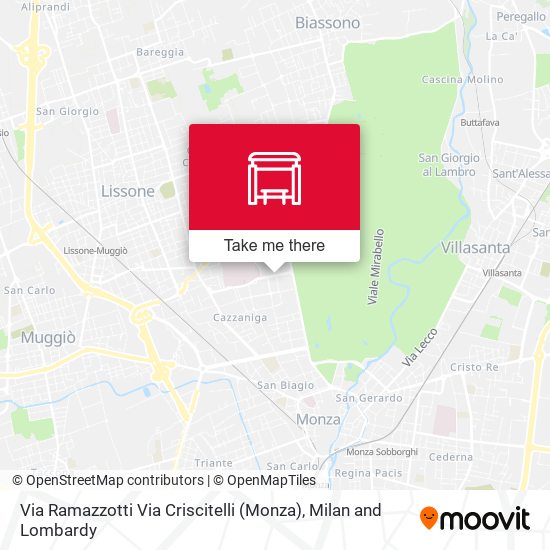 Via Ramazzotti Via Criscitelli (Monza) map