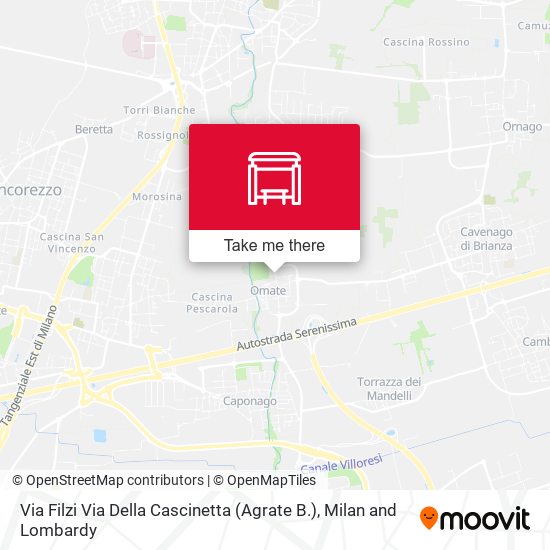 Via Filzi Via Della Cascinetta (Agrate B.) map