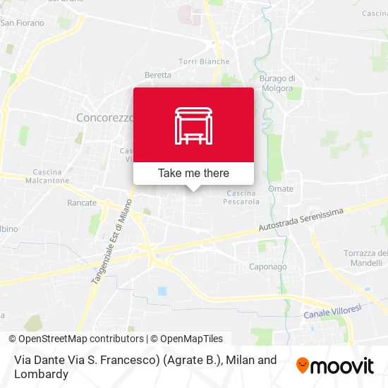 Via Dante Via S. Francesco) (Agrate B.) map