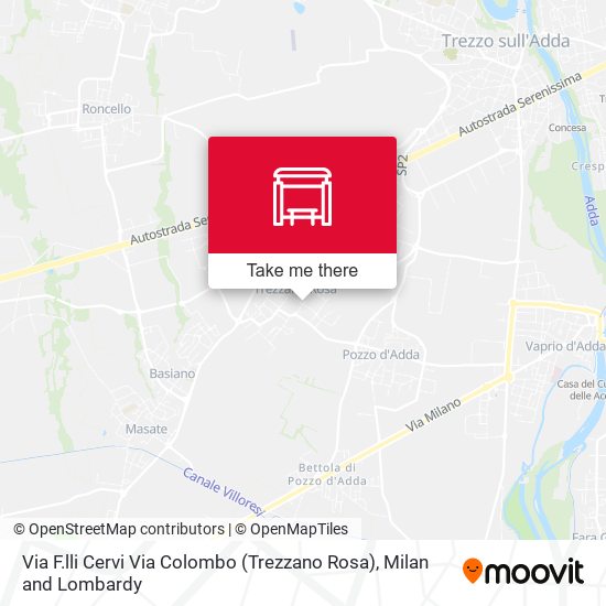 Via F.lli Cervi Via Colombo (Trezzano Rosa) map