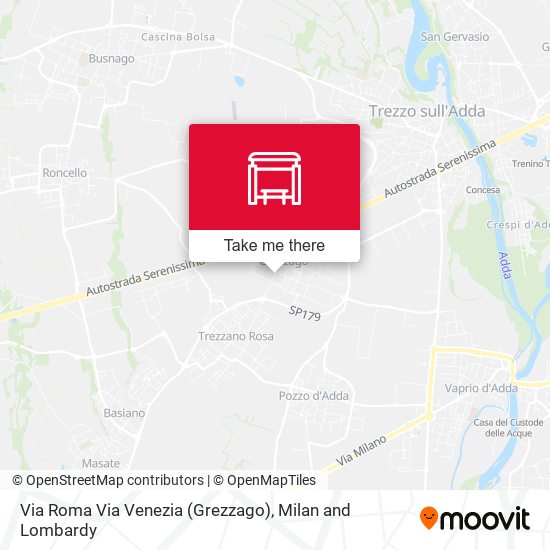 Via Roma Via Venezia (Grezzago) map