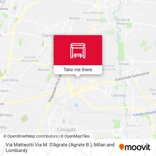 Via Matteotti Via M. D'Agrate (Agrate B.) map