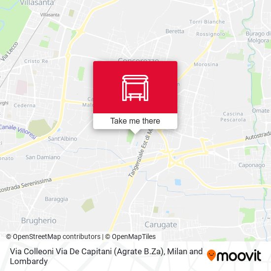 Via Colleoni Via De Capitani (Agrate B.Za) map