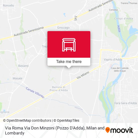Via Roma Via Don Minzoni (Pozzo D'Adda) map