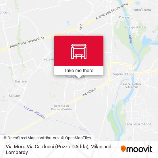 Via Moro Via Carducci (Pozzo D'Adda) map