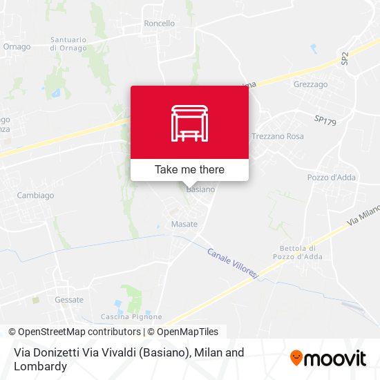 Via Donizetti Via Vivaldi (Basiano) map