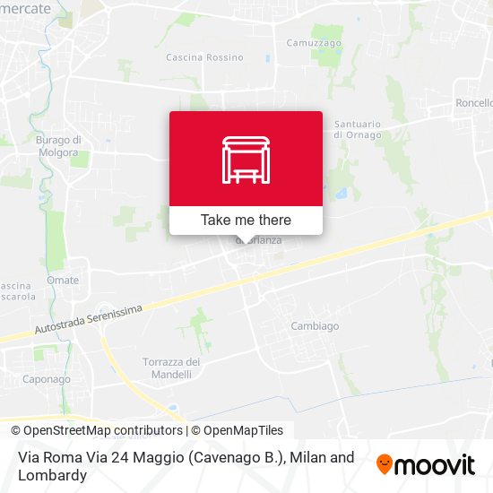 Via Roma Via 24 Maggio (Cavenago B.) map