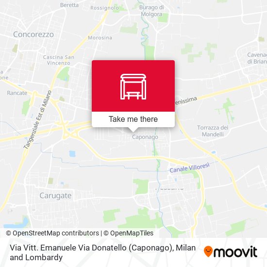 Via Vitt. Emanuele Via Donatello (Caponago) map