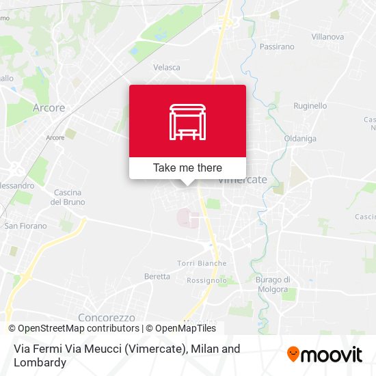 Via Fermi Via Meucci (Vimercate) map