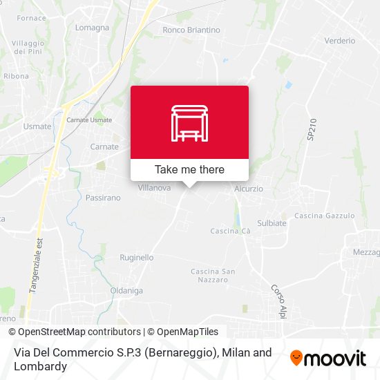 Via Del Commercio S.P.3 (Bernareggio) map