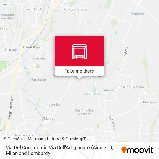 Via Del Commercio Via Dell'Artigianato (Aicurzio) map