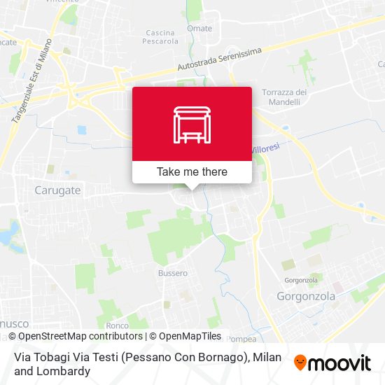 Via Tobagi Via Testi (Pessano Con Bornago) map