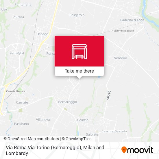Via Roma Via Torino (Bernareggio) map