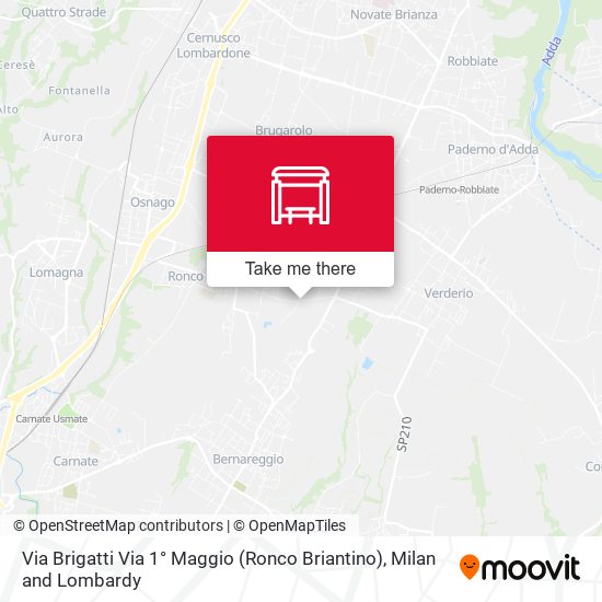 Via Brigatti Via 1° Maggio (Ronco Briantino) map