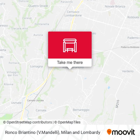 Ronco Briantino (V.Mandelli) map