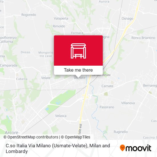 C.so Italia Via Milano (Usmate-Velate) map