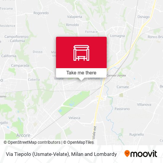 Via Tiepolo (Usmate-Velate) map