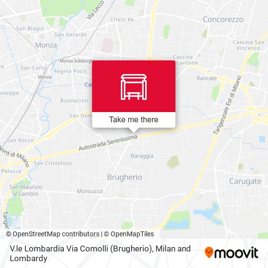 V.le Lombardia Via Comolli (Brugherio) map
