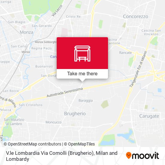 V.le Lombardia Via Comolli (Brugherio) map