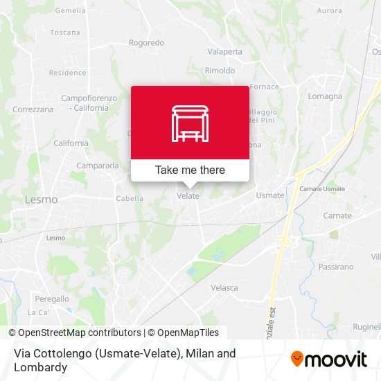 Via Cottolengo (Usmate-Velate) map
