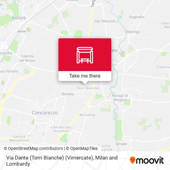 Via Dante (Torri Bianche) (Vimercate) map