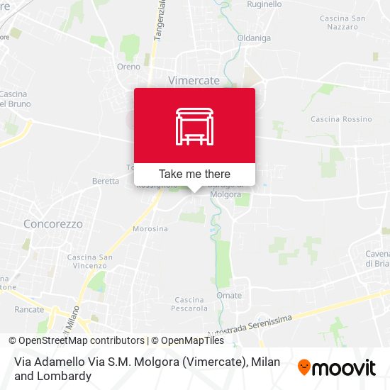Via Adamello Via S.M. Molgora (Vimercate) map
