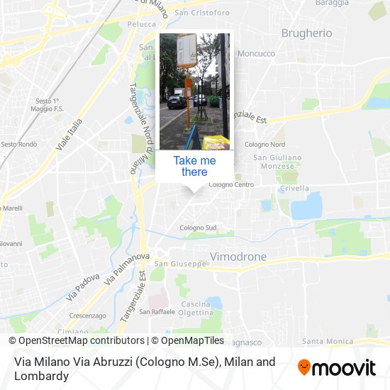 Via Milano Via Abruzzi (Cologno M.Se) map