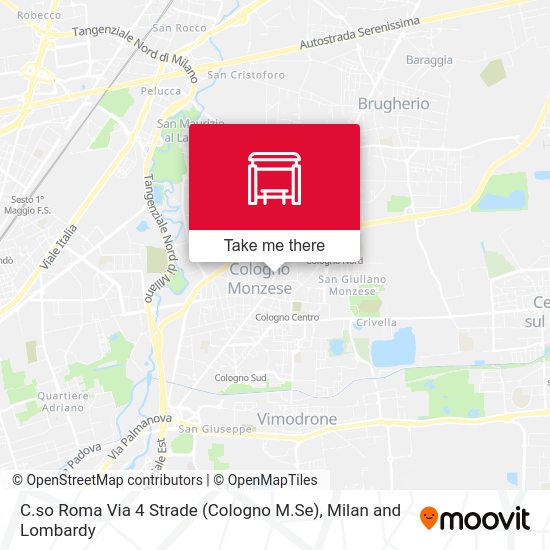 C.so Roma Via 4 Strade (Cologno M.Se) map