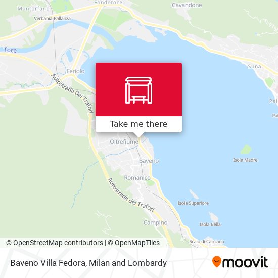 Baveno Villa Fedora map