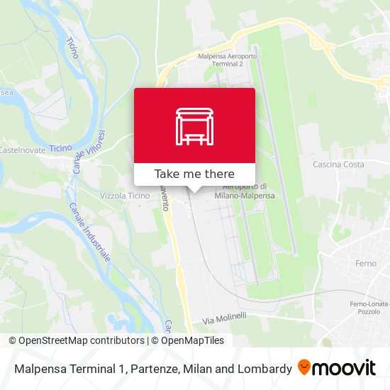 Malpensa Terminal 1, Partenze map