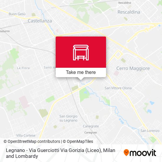 Legnano - Via Guerciotti Via Gorizia (Liceo) map