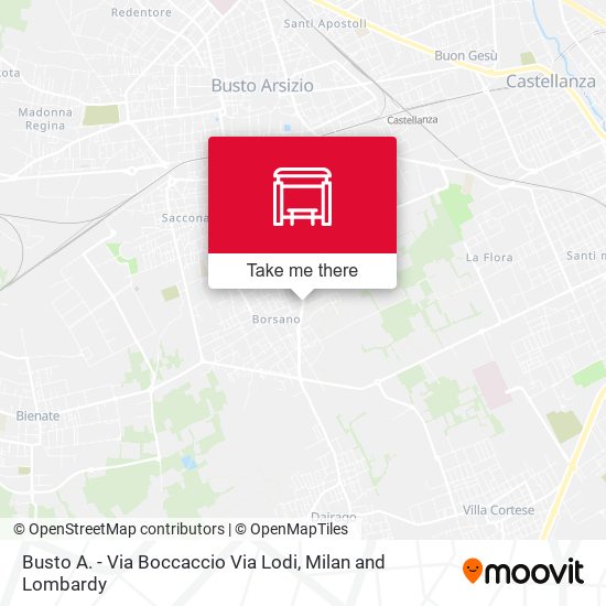 Busto A. - Via Boccaccio Via Lodi map
